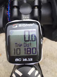 My bike computer after my 100 mile ride!
